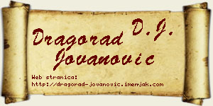 Dragorad Jovanović vizit kartica